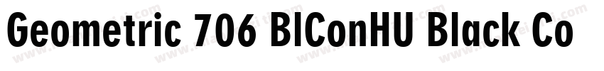 Geometric 706 BlConHU Black Condens字体转换